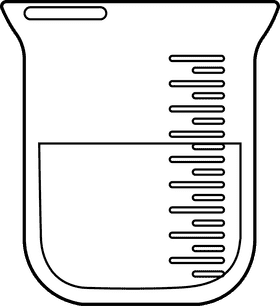 Сhemistry Beaker black and white clipart