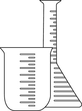 Сhemistry Beaker black and white clipart