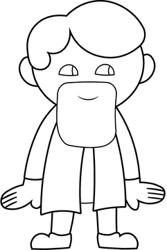 Scientist Chemist, Chemistry black and white clipart