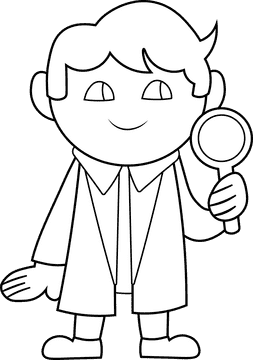 Scientist Chemist, Chemistry black and white clipart