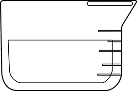 Chemistry Flask black and white clipart