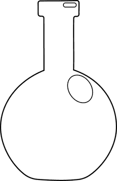 Chemistry Flask black and white clipart