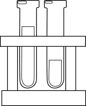 Chemistry Flask black and white clipart