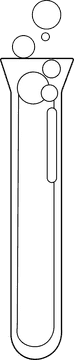 Chemistry Test tube black and white clipart