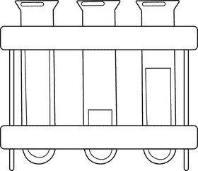 Chemistry Test tube black and white clipart
