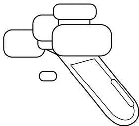Chemistry Test tube black and white clipart