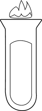 Chemistry Test tube black and white clipart