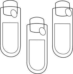 Chemistry Test tube black and white clipart