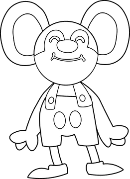 Cartoon Characters Disney Animals mickey mouse black and white clipart