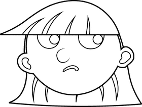 Cartoon Characters Hey Arnold rhonda black and white clipart