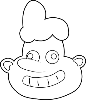 Cartoon Characters Hey Arnold Eugene Horowitz black and white clipart