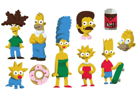 Cartoon Characters Simpsons vector