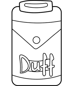 Cartoon Characters Simpsons Beer black and white clipart