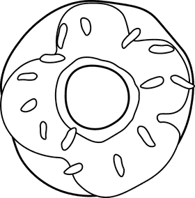 Cartoon Characters Simpsons Donut black and white clipart