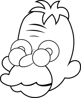 Cartoon Characters Simpsons Grandpa black and white clipart