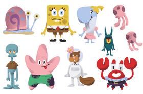 Cartoon Characters Spongebob vector