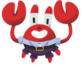 Cartoon Characters Spongebob Crab clipart