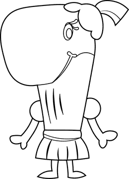 Cartoon Characters Spongebob Pearl black and white clipart