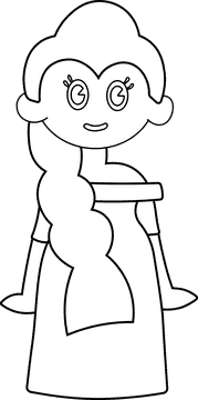 Cartoon Characters Disney Princess Elsa black and white clipart