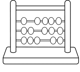 Abacus black and white clipart