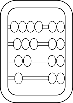 Abacus black and white clipart