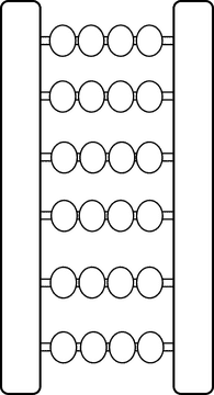 Abacus black and white clipart