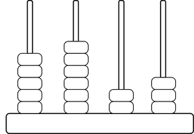 Abacus black and white clipart