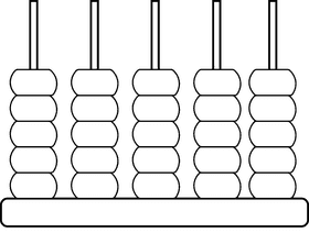 Abacus black and white clipart