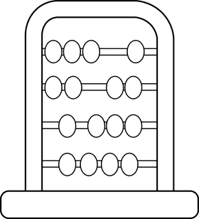 Abacus black and white clipart