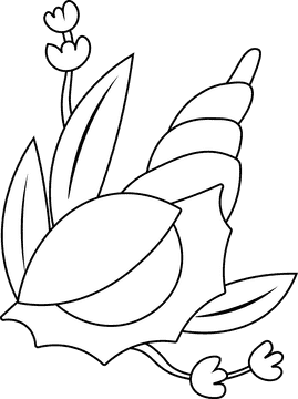 Algae black and white clipart