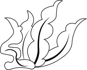 Algae black and white clipart