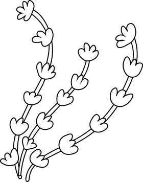 Algae black and white clipart