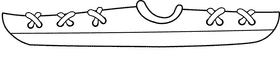 Kayak black and white clipart