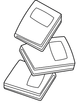 Books black and white clipart