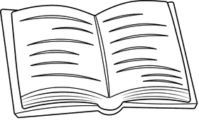 Book Open black and white clipart