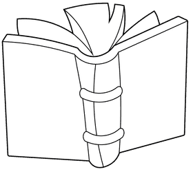 Book black and white clipart