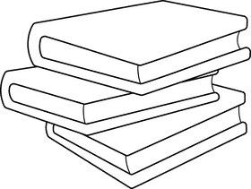 Stack Of Books black and white clipart