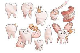 Teeth set vector