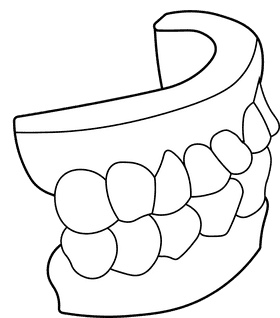 Tooth Jaw black and white clipart