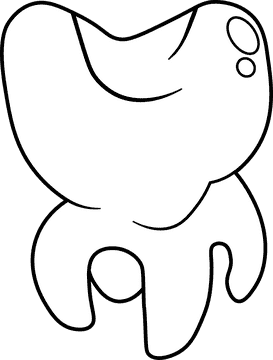 Tooth Molar black and white clipart