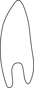 Tooth black and white clipart