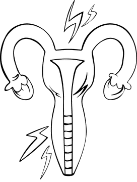 Uterus Anger black and white clipart