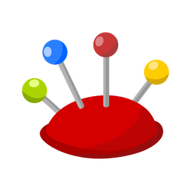 Straight pins clipart
