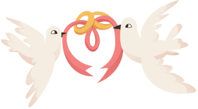 Wedding Invitation Doves clipart