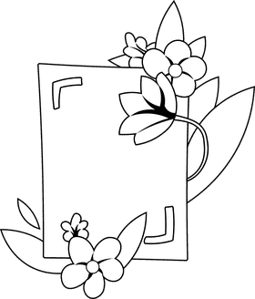 Wedding Invitation black and white clipart