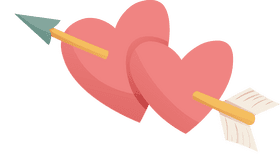 Wedding Invitation Two Hearts clipart