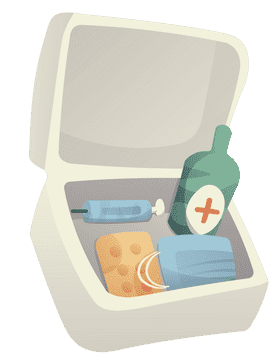 First aid kit Box clipart