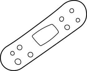 First aid kit Plaster black and white clipart