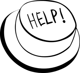 Help Button black and white clipart