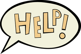 Help Cloud clipart